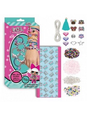 Set de pulsera DIY multicolor LOL Surprise con cuentas y accesorios.