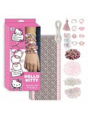 Set de bracelets DIY Hello Kitty avec perles et accessoires.