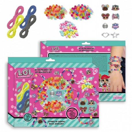 Set de belleza DIY con cuentas y hilos multicolores LOL