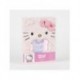 Cuaderno de pelo rosa Hello Kitty con lazo y corazón