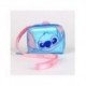 Iridescent Stitch wallet in blue and pink