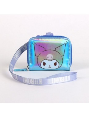 Monedero de Hello Kitty y Kuromi iridiscente 100% PU