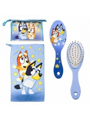 Bluey toiletry bag with brush and towel