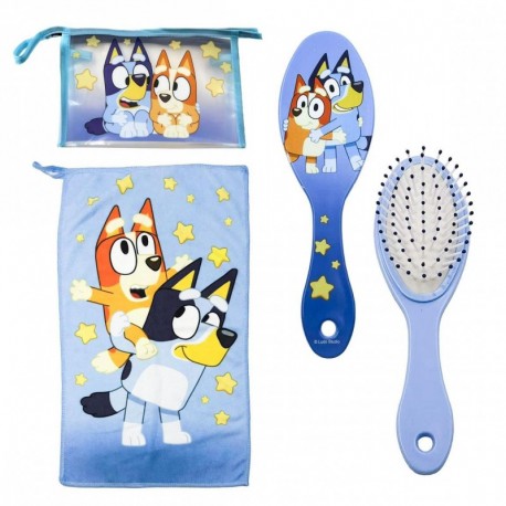 Bluey toiletry bag with brush and towel
