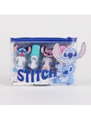 Pack de surligneurs multicolores Stitch dans un sac transparent