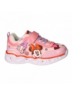 Baskets roses Minnie avec lumières et semelle EVA