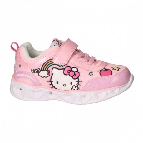 Baskets roses Hello Kitty lumineuses avec semelle EVA.