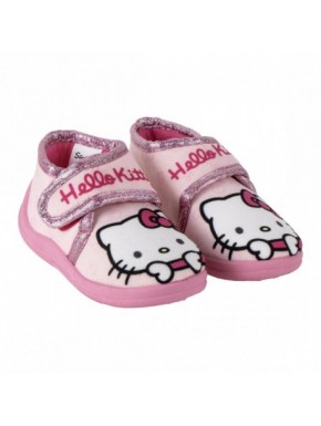 Chaussons bottines roses Hello Kitty pour enfants