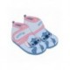 Pantoufles mi-botte maison Stitch bleues et roses