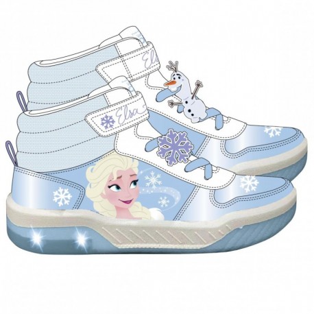 Blue Frozen sneakers with lights and characters