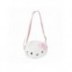 Bolso peluche blanco Hello Kitty con lazo rosa