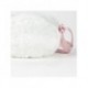 Bolso peluche blanco Hello Kitty con lazo rosa