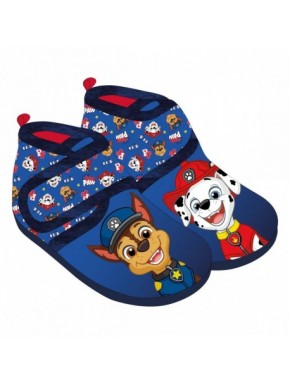 Chaussons mi-bottes Paw Patrol bleus avec personnages