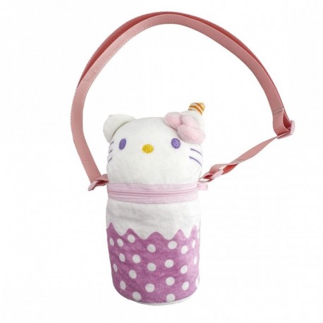 Bolsa rosa Hello Kitty com bolinhas brancas