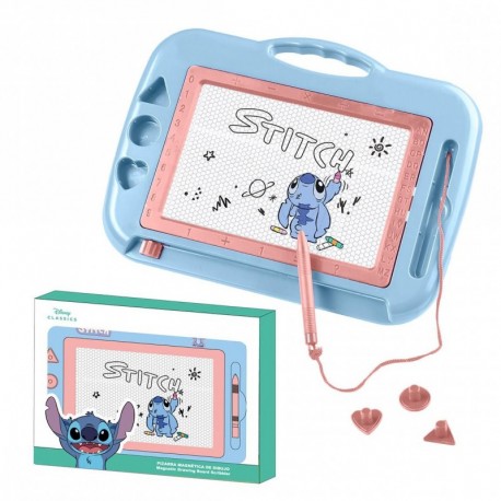 Set de papelería con pizarra magnética de Stitch azul