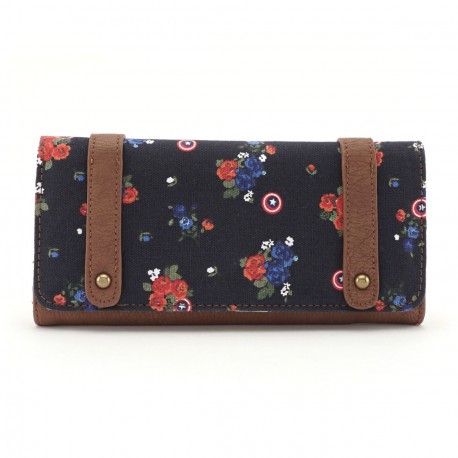 Cartera Loungefly Capitán América floral