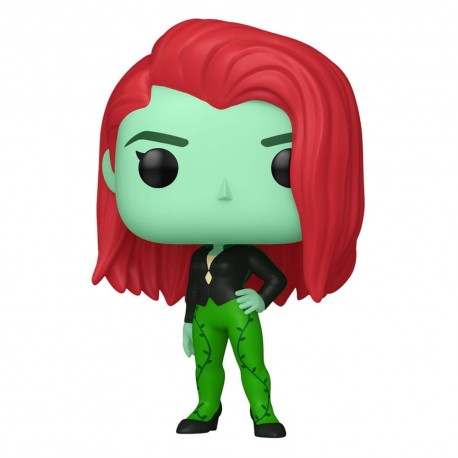Figura POP! de Poison Ivy com cabelo vermelho e traje verde.