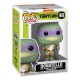 Figura POP de Donatello com guardanapo das Tartarugas Ninja.