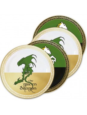 Set de 4 platos de cerámica El Señor de los Anillos