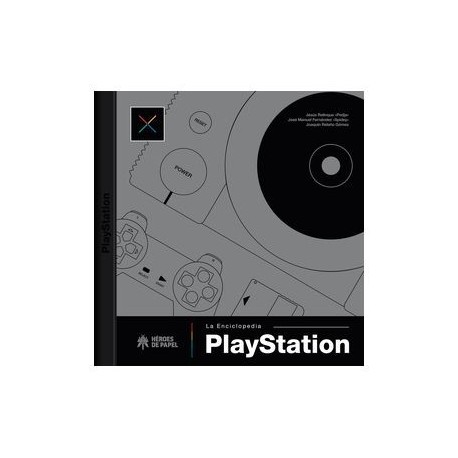 Portada de La Enciclopedia PlayStation en tonos grises.