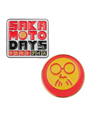 Two Sakamoto Days pins in zinc alloy