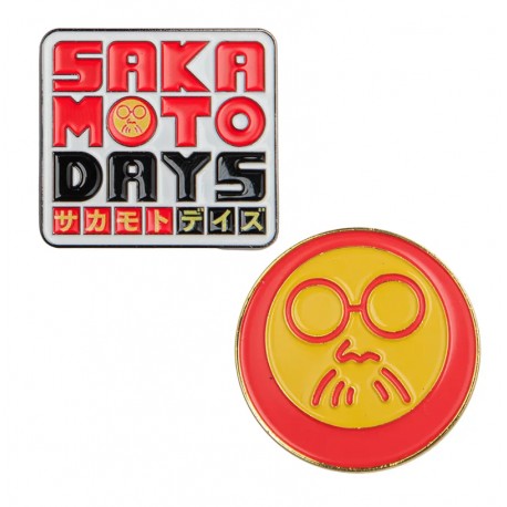 Deux pins Sakamoto Days en alliage de zinc