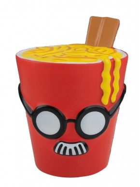 Sakamoto Days Ramen Noodles Squishy with glasses and yellow noodles