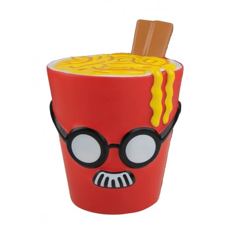 Squishy fideos ramen Sakamoto Days con gafas y fideos amarillos