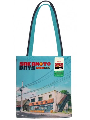Sakamoto Days tote bag with day and night design