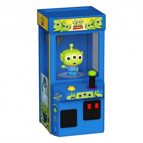 Figurine Alien Toy Story 4 dans un exposant arcade