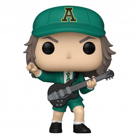 Figura de vinilo Angus Young verde con guitarra de AC/DC 9 cm