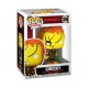 Figura POP de Chucky com cicatrizes e roupa listrada.