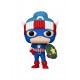 Figura Funko POP Holiday Capitán América con gorro y corona navideña