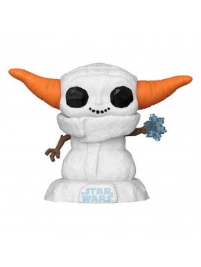 Figura de vinilo Star Wars Grogu en versión navideña de 9 cm