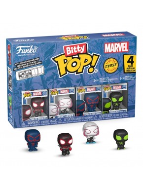 Pack de 4 Figuras Bitty POP! Spider-Man na caixa