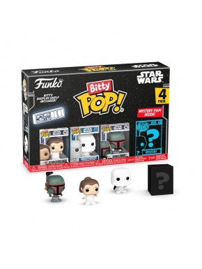 Star Wars Pack de 4 Figuras Bitty POP! Vinyl Leia 2,5 cm en caja