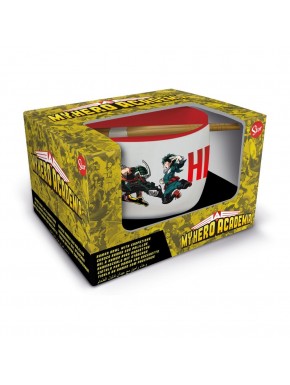 Bol para ramen My Hero Academia con palillos