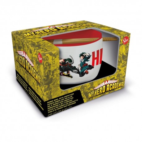 Bol para ramen My Hero Academia con palillos