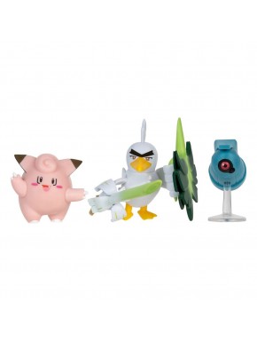 Figuras Pokémon Clefairy, Beldum, Sirfetch'd 5 cm