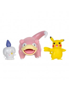 Figuras Pokémon Pikachu, Litwick y Slowpoke de 5 cm