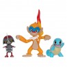 Pokémon Conjunto de 3 Figuras: Pawniard, Squirtle 1, Monferno 5 cm