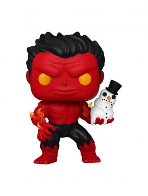 Figura de vinilo Funko POP! Red Hulk navideña de 9 cm