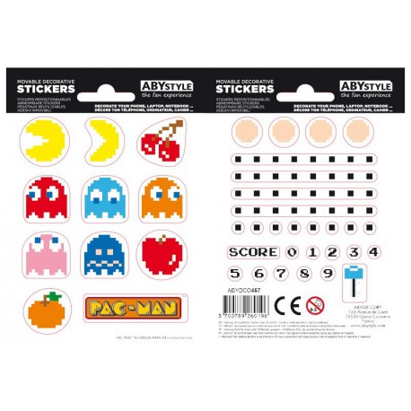 Set pegatinas PAC-MAN x2