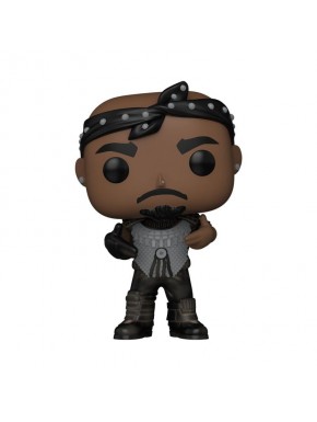 Figura de vinilo Tupac de 9 cm con pañuelo negro.