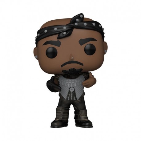 Figura de vinilo Tupac de 9 cm con pañuelo negro.