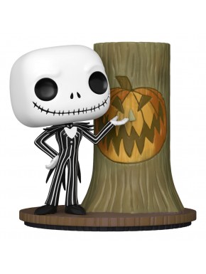 Figura vinilo Jack Skellington con puerta de Halloween