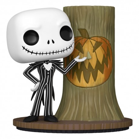 Figura vinilo Jack Skellington con puerta de Halloween