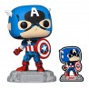 Figurine POP! Vinyl Captain America avec pin 9 cm