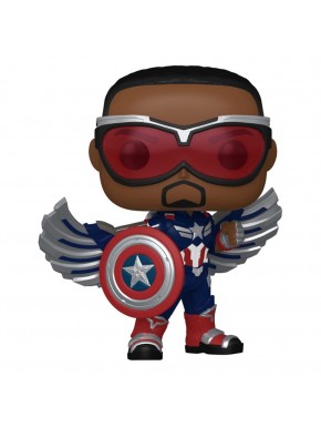 Figurine Funko POP! Captain America 9 cm avec bouclier et ailes