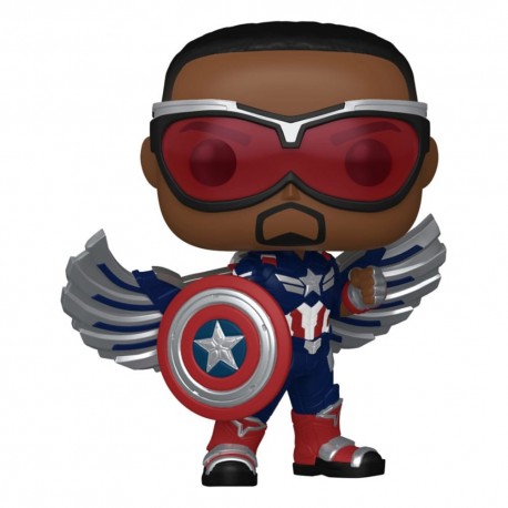 Figurine Funko POP! Captain America 9 cm avec bouclier et ailes